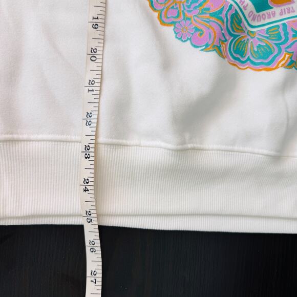 Billabong Sweatshirt Womens XS Skeleton Surfer Wave Floral Surf Retro Sweater - Picture 9 of 10